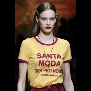 SOLD❗️NEW DOLCE & GABBANA Santa Moda Crewneck T-Shirt (SIZE 10 US/46 IT)